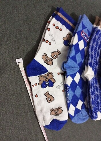 5Adet Ayıcık Desenli Çocuk Çorap 27-30no - Görsel 3