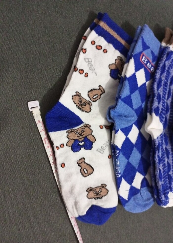 5Adet Ayıcık Desenli Çocuk Çorap 27-30no - Görsel 3