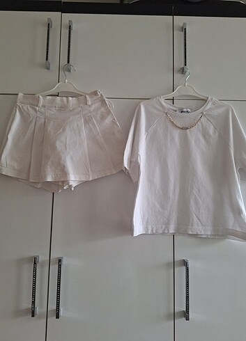 TİŞORT VE ŞORTLU MİNİ ETEK - Görsel 5