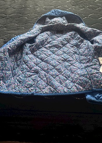 Kadın Mavi Düğmeli Midi Ceket - Görsel 3