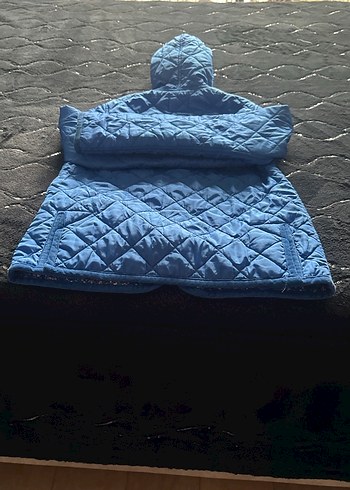 Kadın Mavi Düğmeli Midi Ceket - Görsel 8