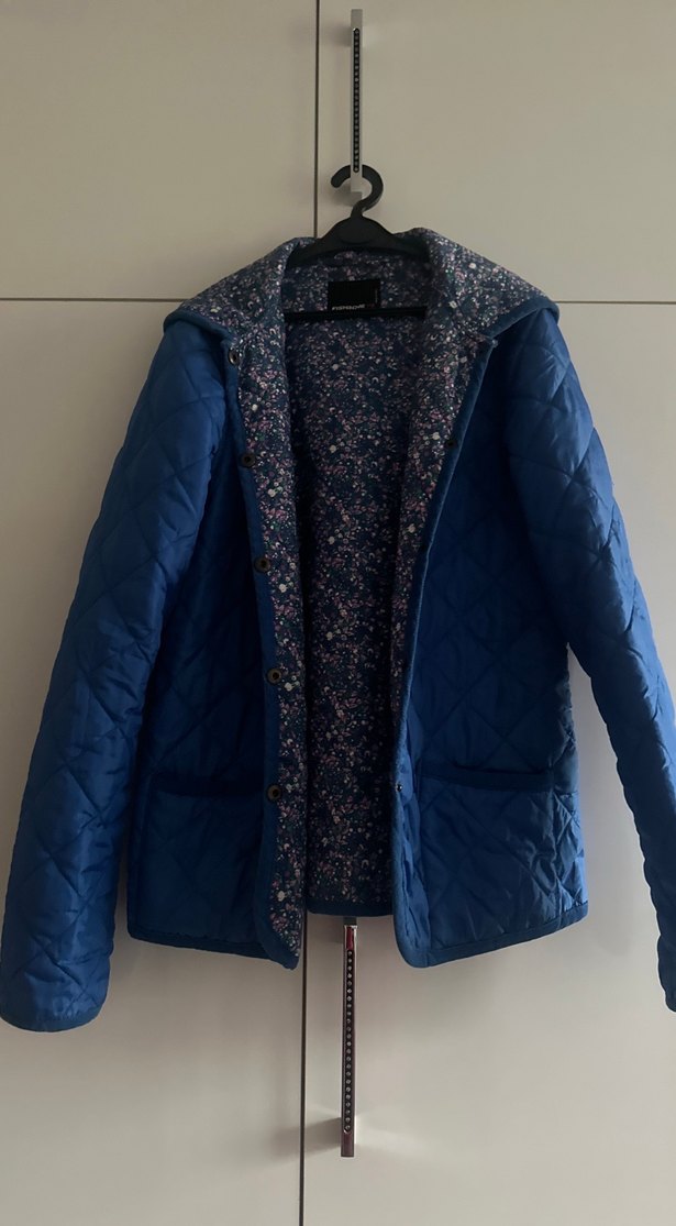 Kadın Mavi Düğmeli Midi Ceket - Görsel 2