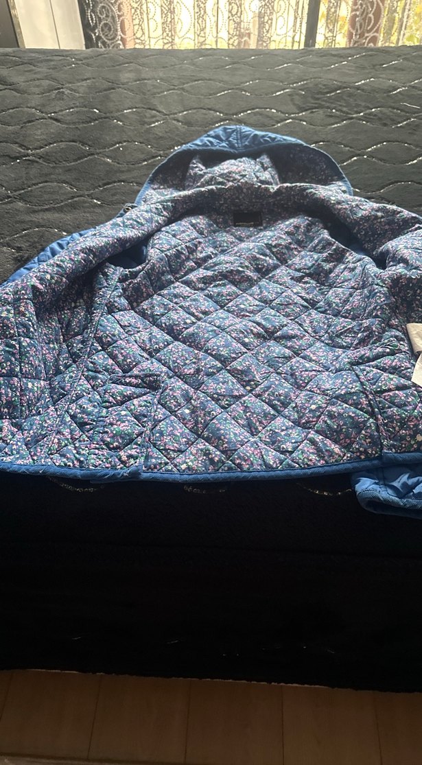 Kadın Mavi Düğmeli Midi Ceket - Görsel 3