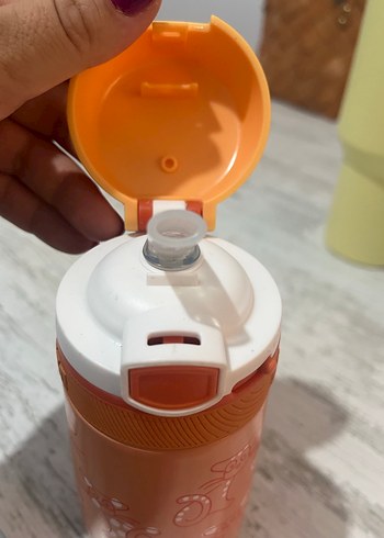 Turuncu Çocuk Termosu Sevimli Desenli - Görsel 7