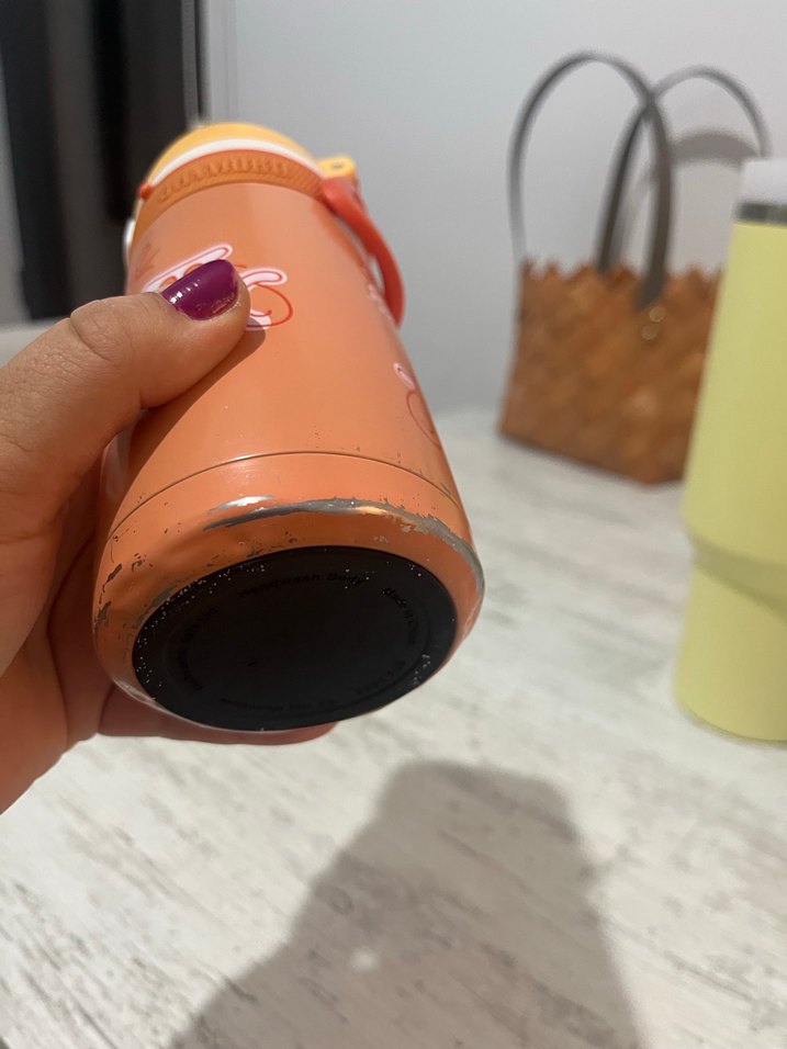 Turuncu Çocuk Termosu Sevimli Desenli - Görsel 4