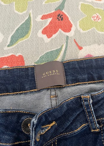 l Beden mavi Renk Kadın Lacivert Leopar Desenli Slim Denim Pantolon