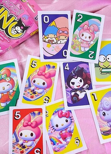 Sanrio Kuromi Uno Kart Oyunu Y2K - Görsel 3