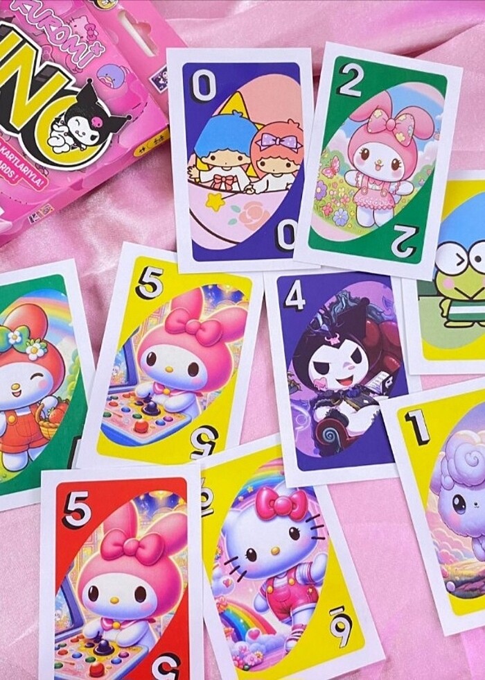 Sanrio Kuromi Uno Kart Oyunu Y2K - Görsel 3