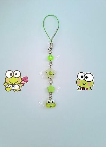 Sanrio Keroppi Telefon Charmı & Çanta Süsü Y2K