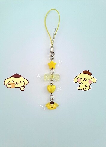 Sanrio Pompompurin Telefon Charmı & Çanta Süsü Y2K