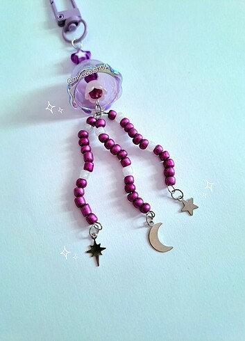 Tasarımcı Jellyfish Charm Anahtarlık & Çanta Süsü Y2K Denizanası Yıldız