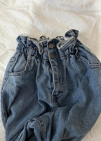 Gri Kadın Kot Pantolon, Rahat Kesim - Görsel 3