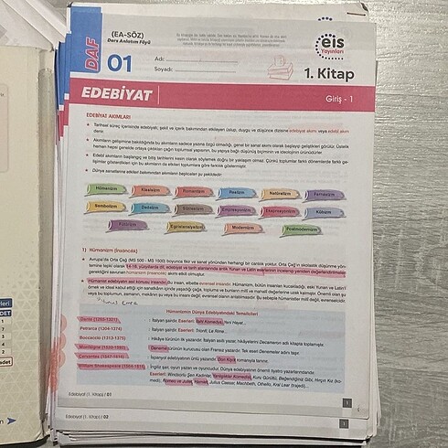  Beden edebiyat föyü