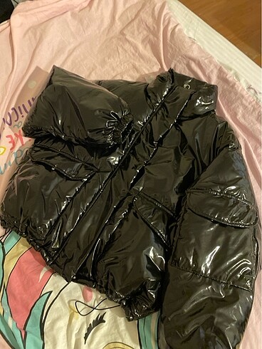 bershka parlak şişme mont