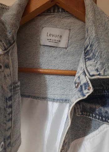 Beyaz Kadın Denim Ceket rüzgarlık - Görsel 3