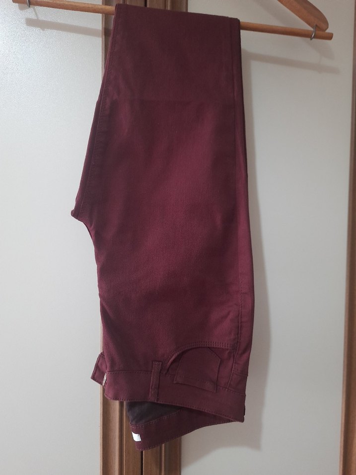 Bordo Kadın Midi Pantolon - Görsel 2