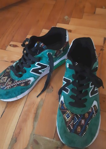 Detaylı Turkuaz Desenli Spor Ayakkabı unicex - Görsel 4