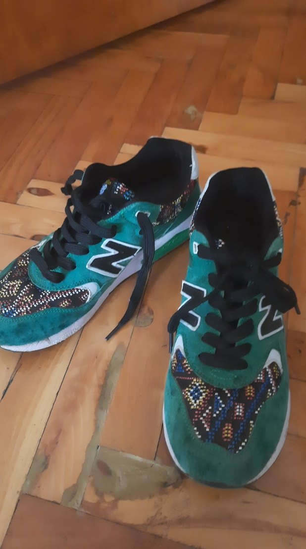 Detaylı Turkuaz Desenli Spor Ayakkabı unicex - Görsel 4