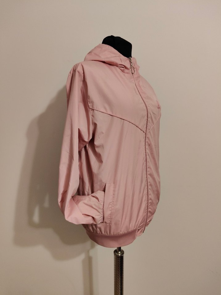 Pembe Kapüşonlu Fermuarlı Kadın Ceket - Görsel 2