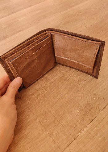 Suni Deri Bej Erkek Cüzdanı-İmalattan Sıfır Ürün - Görsel 4