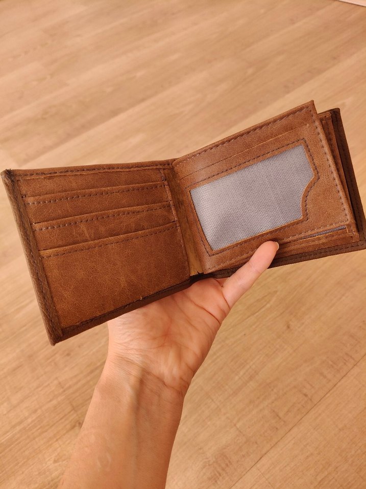 Suni Deri Bej Erkek Cüzdanı-İmalattan Sıfır Ürün - Görsel 5