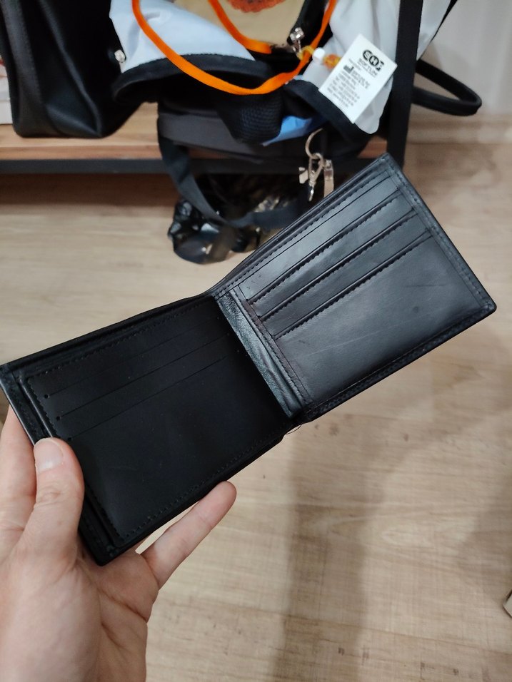 Siyah Minimalist Gerçek Deri Erkek Cüzdanı-İmalattan Sıfır Ürün - Görsel 3