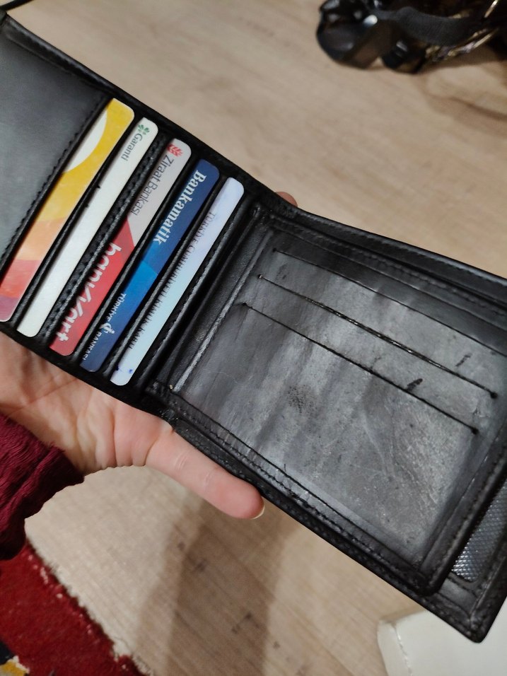 Siyah Minimalist Gerçek DeriErkek Cüzdanı-İmalattan Sıfır Ürün - Görsel 3