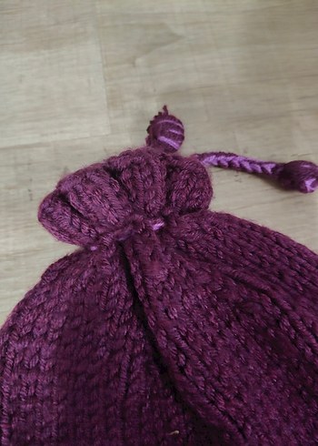 Mor Örgü Kadın Bere - Görsel 4