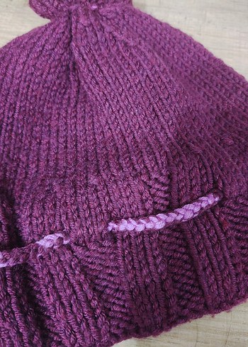 Mor Örgü Kadın Bere - Görsel 3
