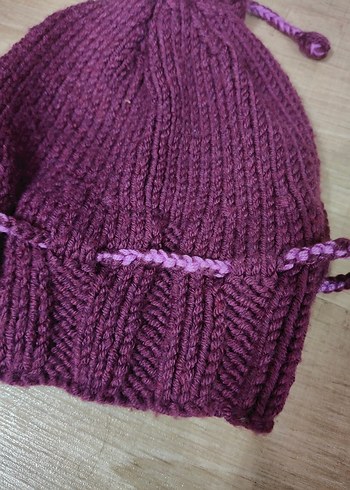 Mor Örgü Kadın Bere - Görsel 2