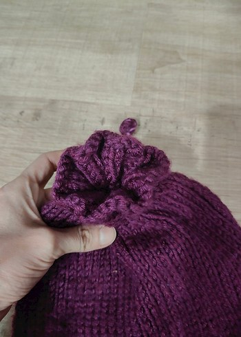 Mor Örgü Kadın Bere - Görsel 5
