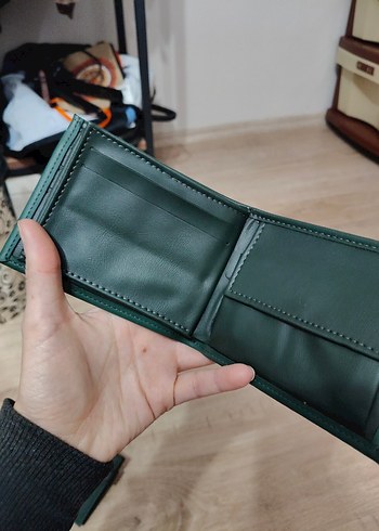 Çıtçıtlı-Patlı Yeşil Erkek Cüzdanı-
İmalattan Sıfır Ürün - Görsel 5
