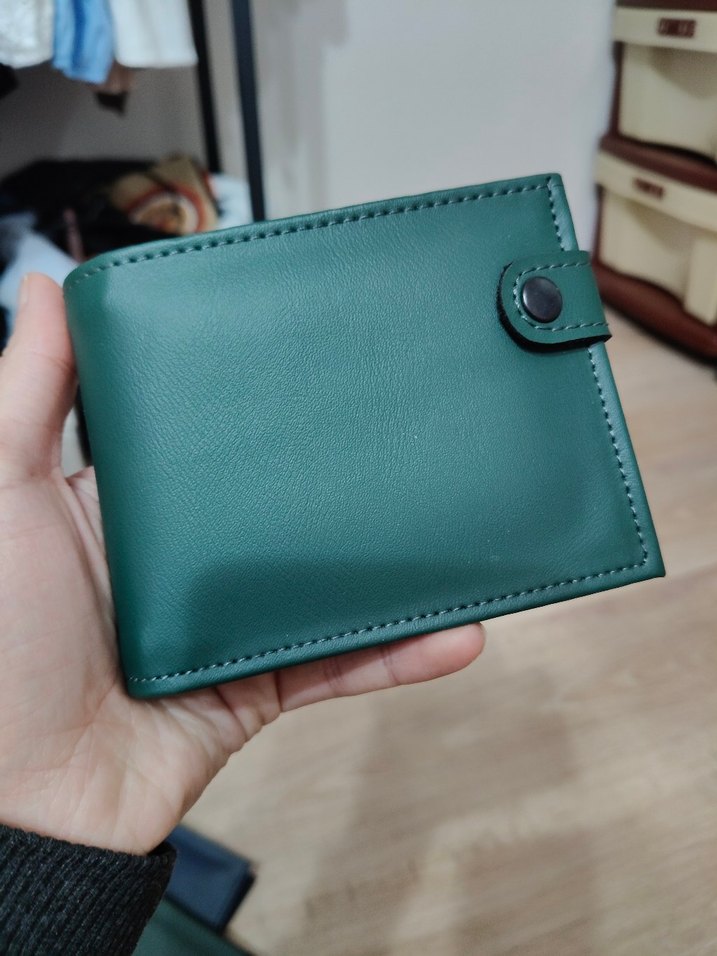 Çıtçıtlı-Patlı Yeşil Erkek Cüzdanı-
İmalattan Sıfır Ürün - Görsel 2