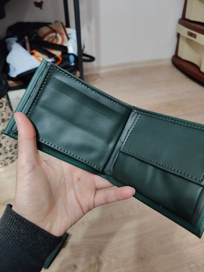 Çıtçıtlı-Patlı Yeşil Erkek Cüzdanı-
İmalattan Sıfır Ürün - Görsel 5