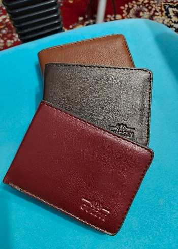 Parlak Bordo Minimalist Erkek Cüzdanı - Görsel 5