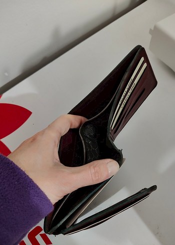 Parlak Bordo Minimalist Erkek Cüzdanı - Görsel 4