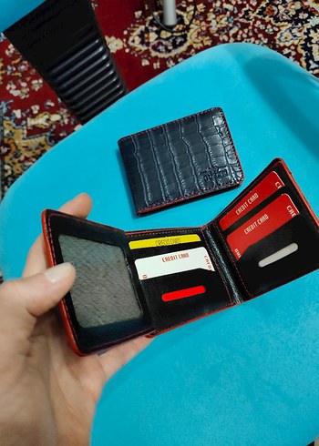 Siyah Desenli Erkek Cüzdan - Görsel 2