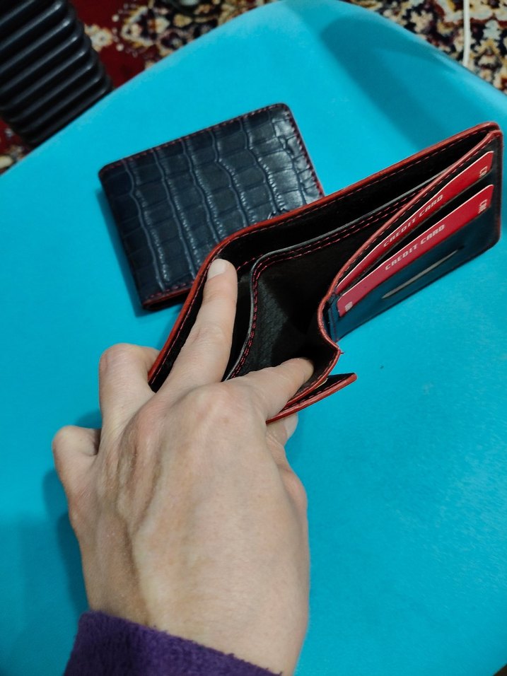 Siyah Desenli Erkek Cüzdan - Görsel 4