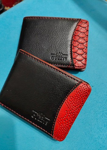 Siyah/Kırmızı Desenli Erkek Cüzdanı - Görsel 2