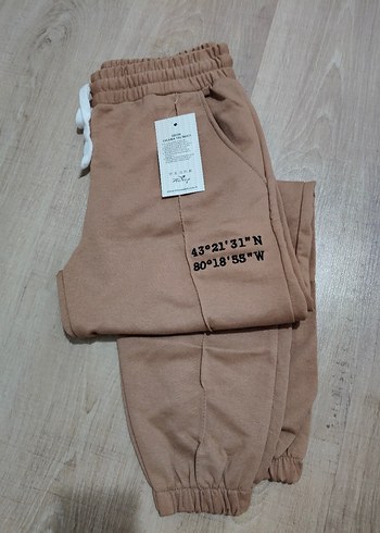 Bej Kadın Rahat Kesim Eşofman Altı - Görsel 2