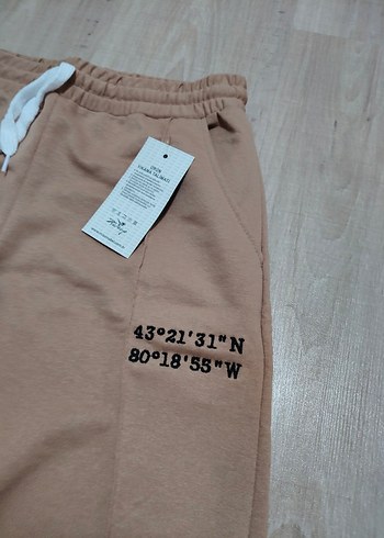 Bej Kadın Rahat Kesim Eşofman Altı - Görsel 4