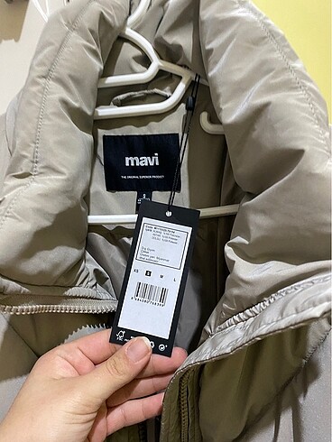 s Beden mavi gri oversize mont