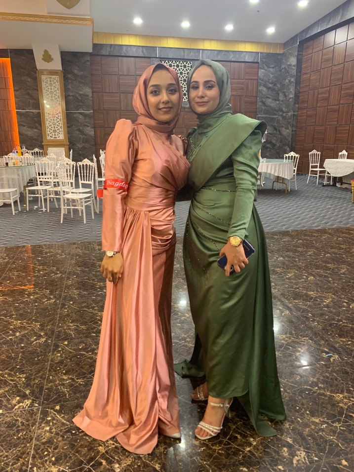 Camel Renkli Uzun Kollu Drapeli Kadın Elbise - Görsel 2