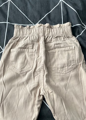 26 Beden Bej Keten Kadın Pantolon