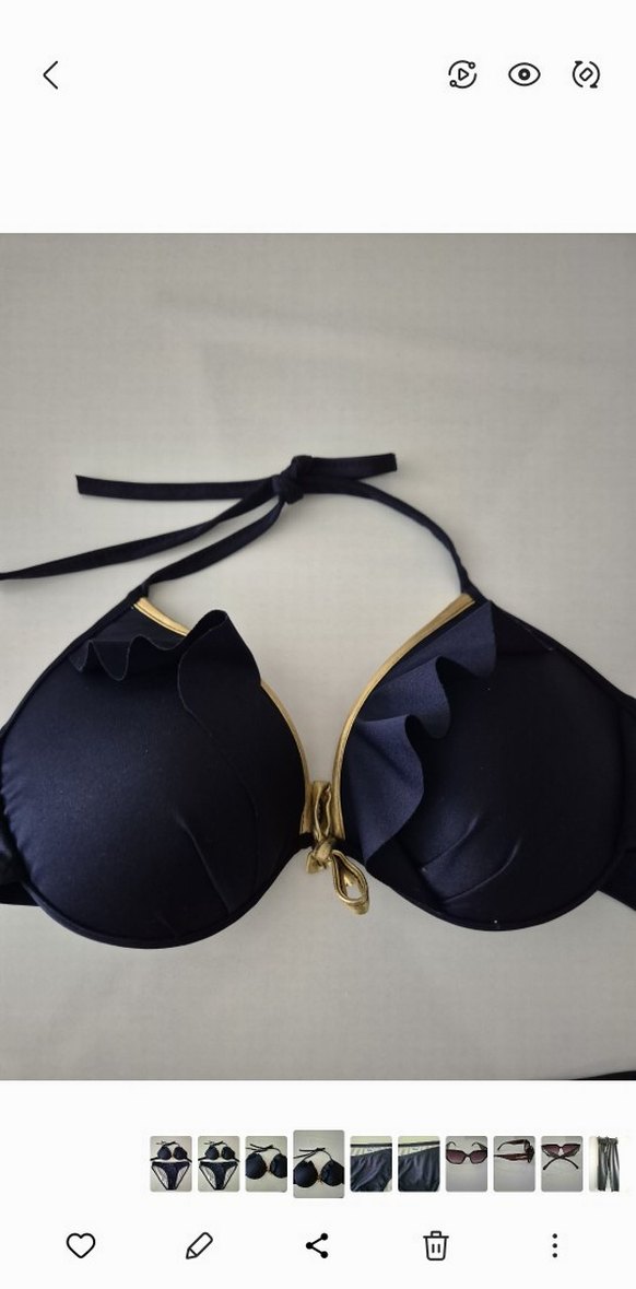 Kadın Lacivert Strappy Bikini Takımı - Görsel 2