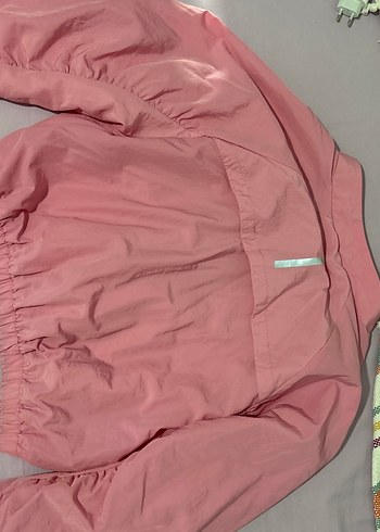 m Beden pembe Renk Pembe Fermuarlı Yüksek Yakalı Kadın Ceket