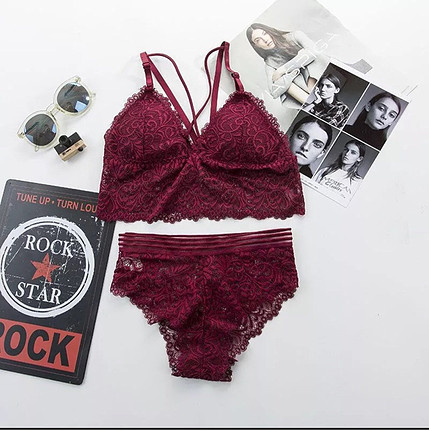 Bordo bralet takım