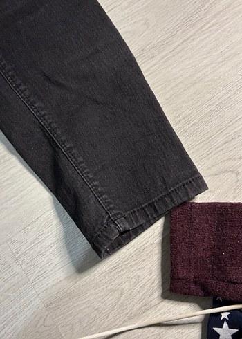 Siyah Midi Boy Kadın Kot Pantolon - Görsel 2