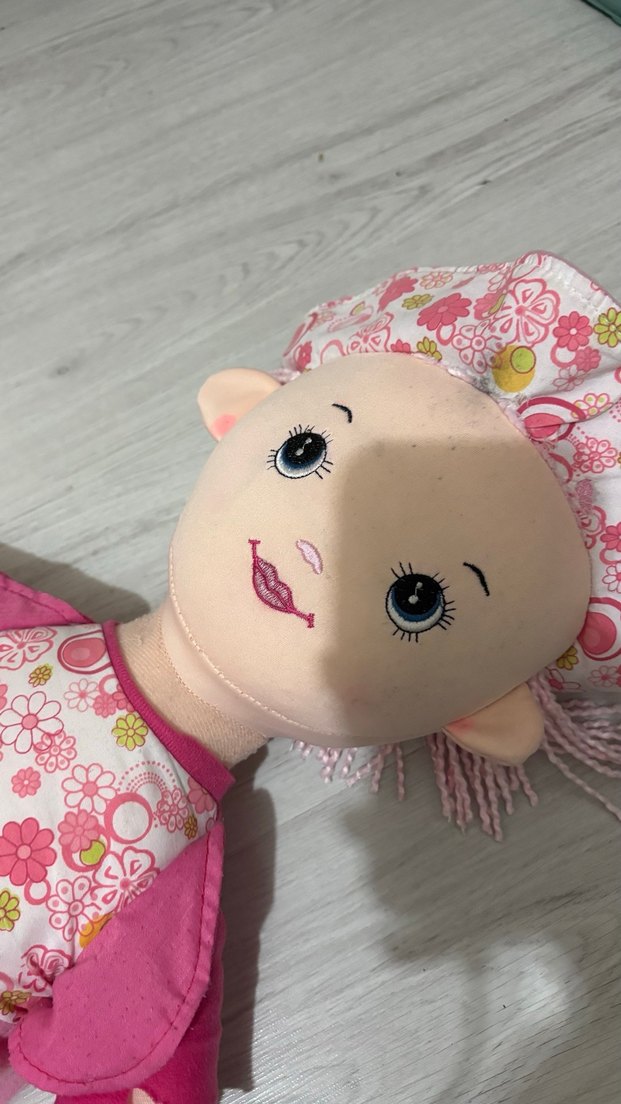 Pastel Pembe Kumaş Bebek - Görsel 4