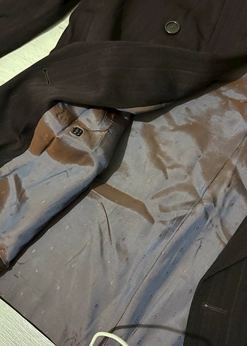 Klasik Vatkalı Kahverengi Erkek Takım Ceketi - Görsel 3